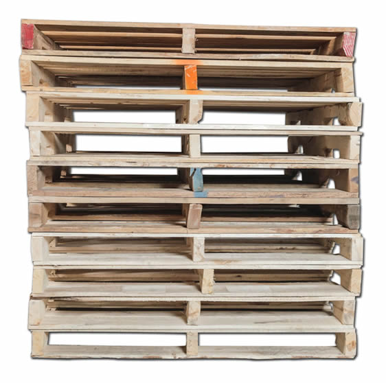 Stack of Grade 1 recycled pallets in Toronto